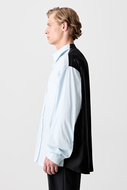MM6 Maison Margiela shirt with cotton Men's blue SH0DT0022 at PRM US