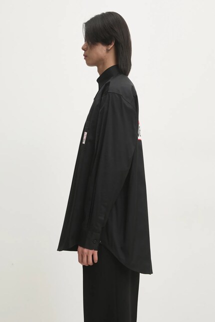 VETEMENTS cotton shirt For Rent Classic men's black color relaxed