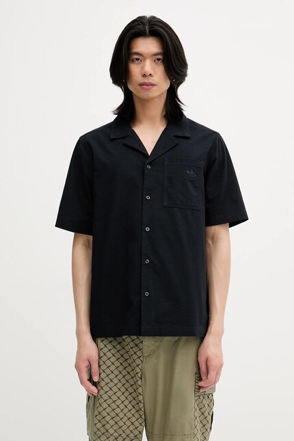 adidas Originals cotton shirt Essential black color regular JD2455