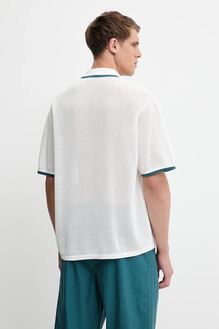 adidas Originals cotton shirt Knitted Shirt white color relaxed