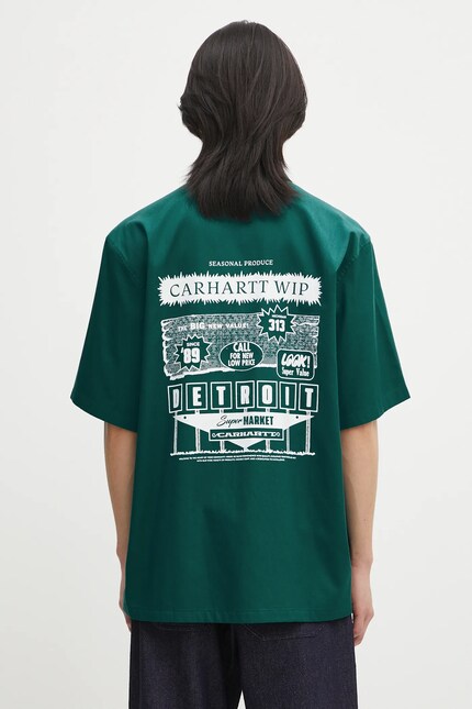 Carhartt WIP shirt S/S Deli Shirt green color relaxed I034738 at
