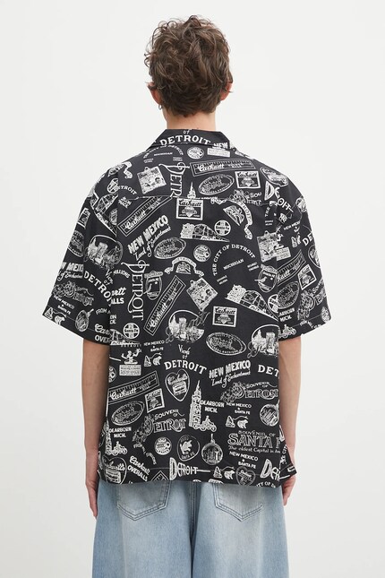 Carhartt WIP cotton shirt S/S State Souvenir Shirt black color