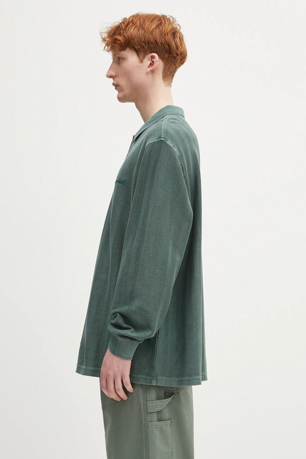 cotton Carhartt WIP cotton longsleeve top L/S Morrison Rugby Shirt green