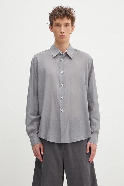 Our Legacy cotton shirt Beyond gray color regular M2252BI at PRM US
