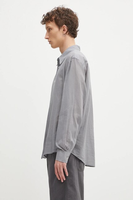 Our Legacy cotton shirt Beyond gray color regular M2252BI at PRM US