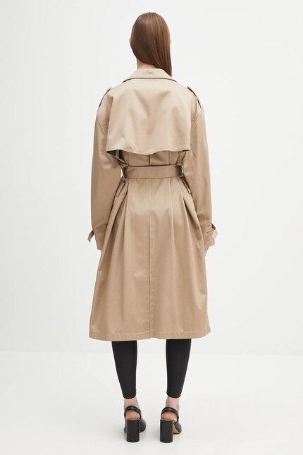 MM6 Maison Margiela cotton trench coat beige color S52AH0080 at PRM US