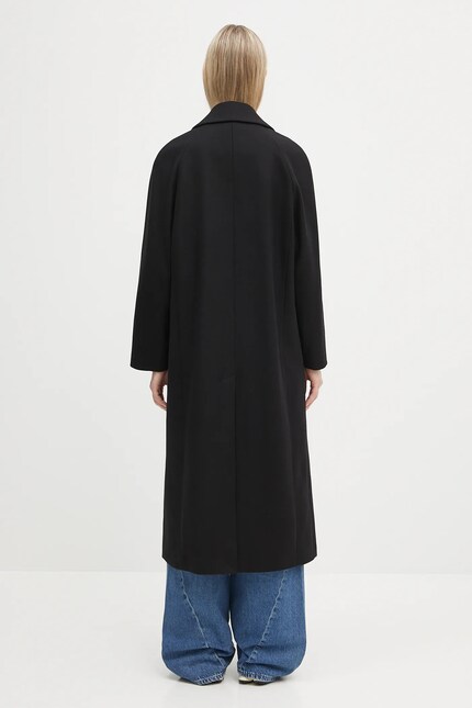 A.P.C. wool coat Manteau Flora black color WOAJS.F01541 at PRM US