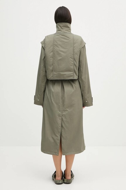 Samsoe Samsoe coat Saraff green color F25100079 at PRM US