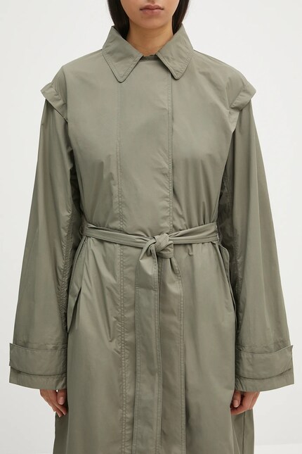 Samsoe Samsoe coat Saraff green color F25100079 at PRM US