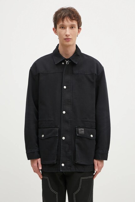 Carhartt WIP denim jacket OG Santa Fe men's black color I034314