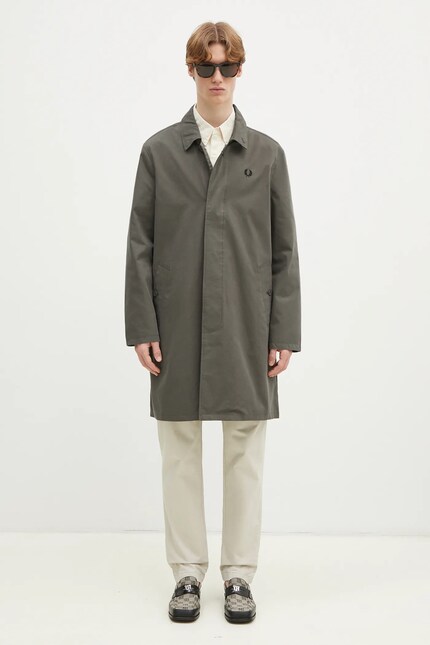 Fred Perry coat men's green color J9036.638 at PRM US