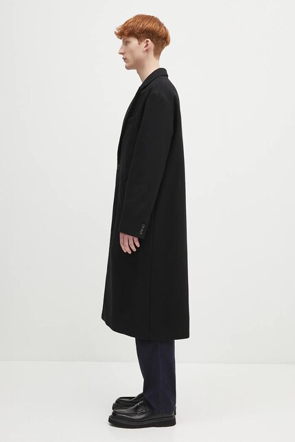 A.P.C. wool coat Manteau Charles black color WOAJS.H01543 at PRM US