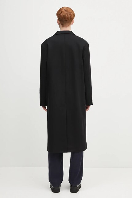 A.P.C. wool coat Manteau Charles black color WOAJS.H01543 at PRM US