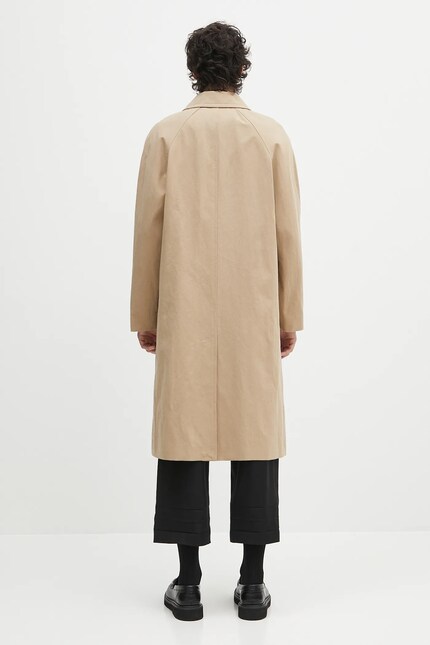 A.P.C. linen blend coat Mac Edouard beige color COGXT.M01549 at PRM US