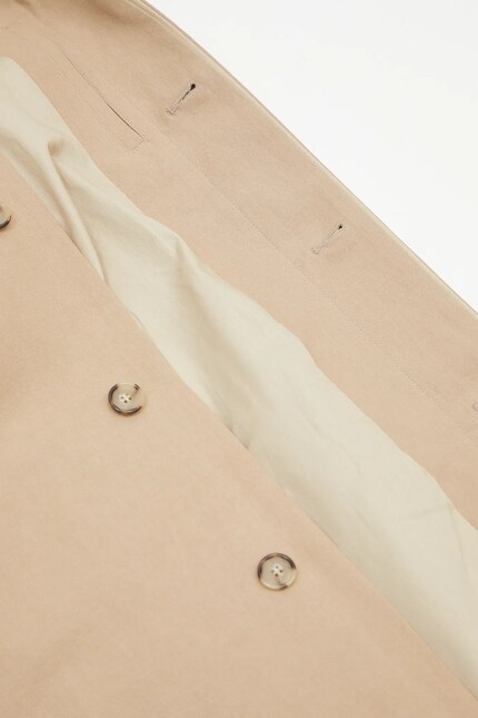 A.P.C. linen blend coat Mac Edouard beige color COGXT.M01549 at PRM US
