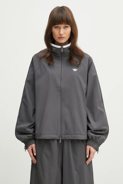 adidas Originals jacket WOVEN TT ZIP women's gray color JY8879 at