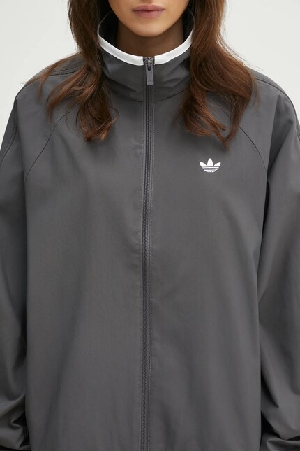 adidas Originals jacket WOVEN TT ZIP women's gray color JY8879 at