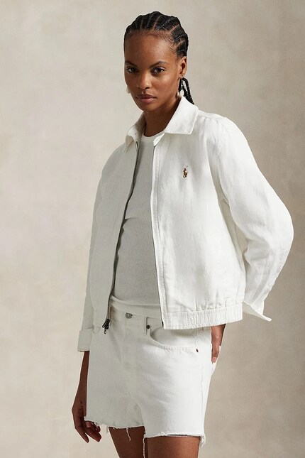 Polo Ralph Lauren linen jacket white color 211938915 at PRM US