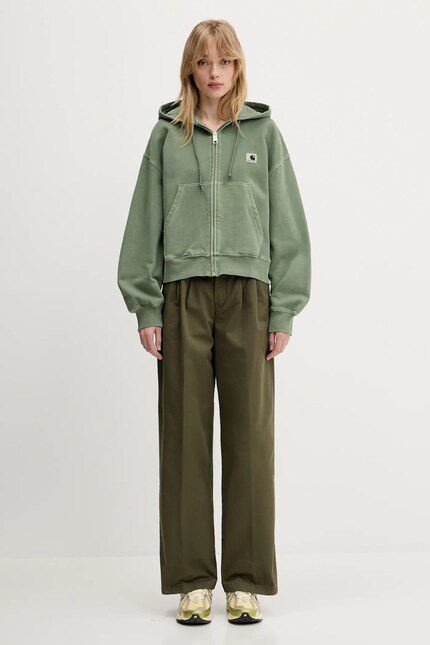 CARPANO ブルゾン Carhartt WIP cotton sweatshirt Hooded Nelson Jacket green color