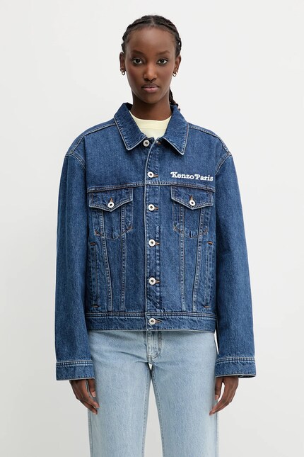 Kenzo denim jacket blue color FF52DV2486B3.DS at PRM US