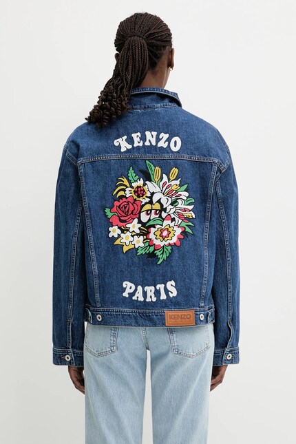 Kenzo denim jacket blue color FF52DV2486B3.DS at PRM US