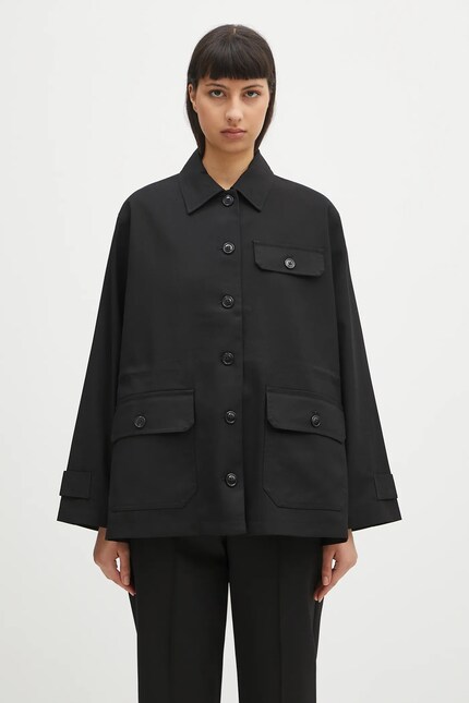Samsoe Samsoe jacket Salix black color F24100069 at PRM US