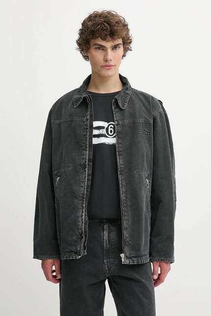 MM6 Maison Margiela denim jacket black color SH0AM0041 at PRM US