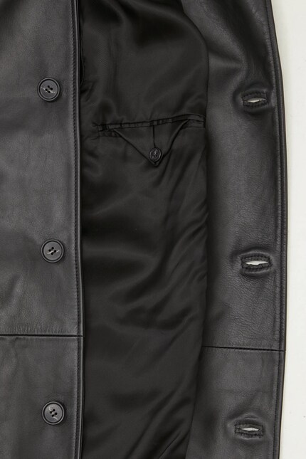 MM6 Maison Margiela leather jacket black color SH0AM0045 at PRM US