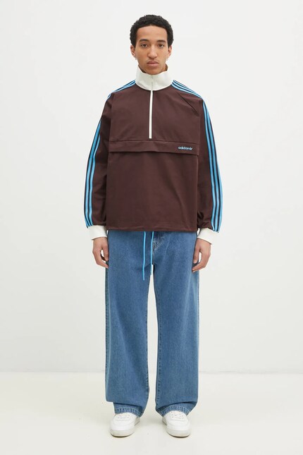adidas Originals jacket Pullover men's brown color JC8376 at PRM US