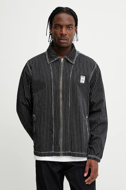adidas Originals cotton jacket Wabash Nylon Coach black color adidas Originals cotton jacket Wabash Nylon Coach black color