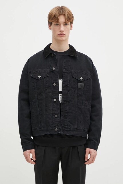 Carhartt WIP cotton jacket Dayton Trucker Jacket black color