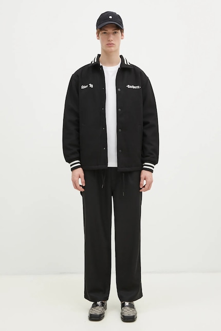 Carhartt WIP wool blend jacket Wool Coach Jacket black color Carhartt WIP wool blend jacket Wool Coach Jacket black color