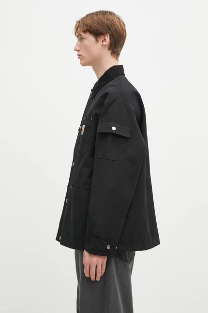Carhartt WIP jacket Clapton Jacket men's black color I034424.00EXX