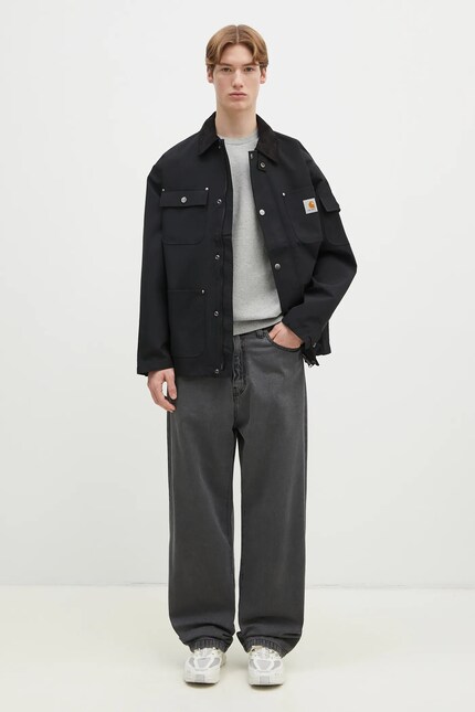 Carhartt WIP jacket Clapton Jacket men's black color I034424.00EXX