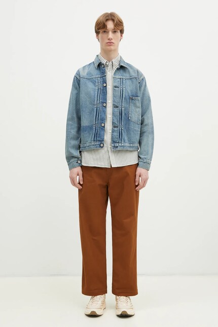 Human Made denim jacket Denim Work Jacket Future blue color