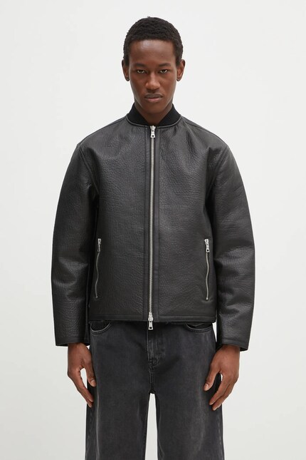 Miyuki　黒M MKI MIYUKI ZOKU leather jacket Shearling Bomber Jacket black color