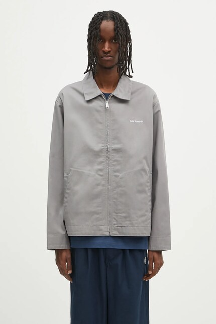 Carhartt WIP jacket Module Script Jacket gray color I032977.2QE02
