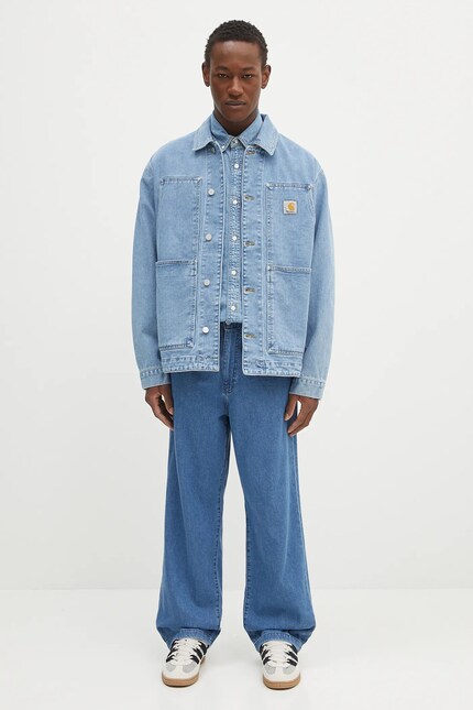 Carhartt デニムブルー ジャケット Carhartt WIP Cleveland Jacket Smith Denim Stone Washed Blue