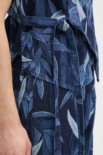 Kenzo denim vest men's navy blue color FF55DV0026P1.DM at PRM US