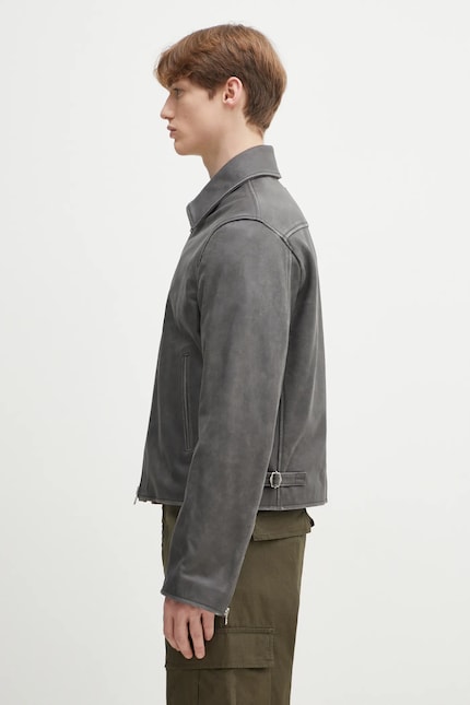 Kenzo leather jacket gray color FF55LB1440AB.96 at PRM US Kenzo leather jacket gray color FF55LB1440AB.96 at PRM US