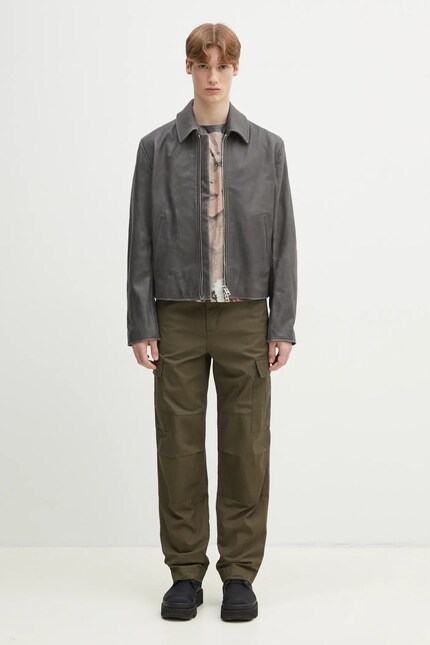 Kenzo leather jacket gray color FF55LB1440AB.96 at PRM US