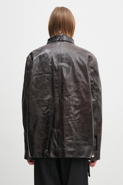 Wales Bonner leather jacket Vision Leather brown color US25LE11