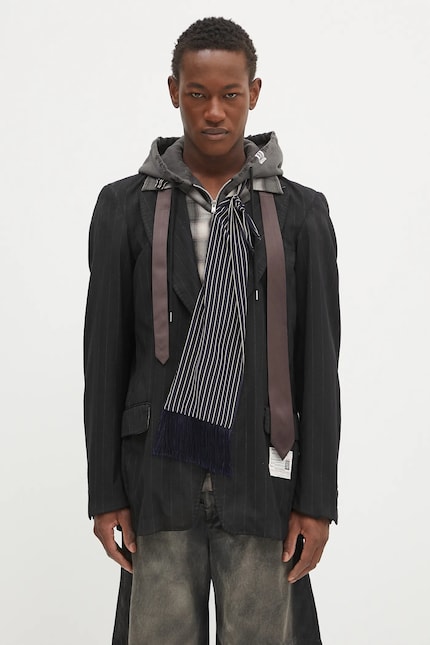 Maison MIHARA YASUHIRO wool jacket Triple Layered Jacket black