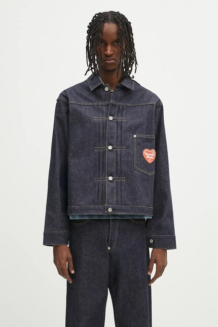 Human Made denim jacket Denim Work Jacket Past blue color