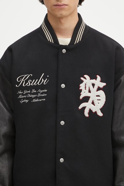KSUBI bomber jacket playoff varsity black color MSP25JK003 at PRM US
