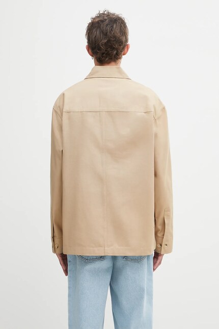 Maison Kitsuné cotton jacket Workwear beige color OM02117WW9040 at