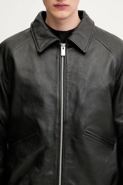 1017 ALYX 9SM leather jacket Leather varsity black color 1017 ALYX 9SM leather jacket Leather varsity black color