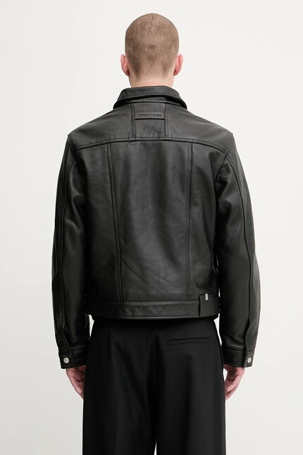 1017 ALYX 9SM leather jacket Leather varsity black color