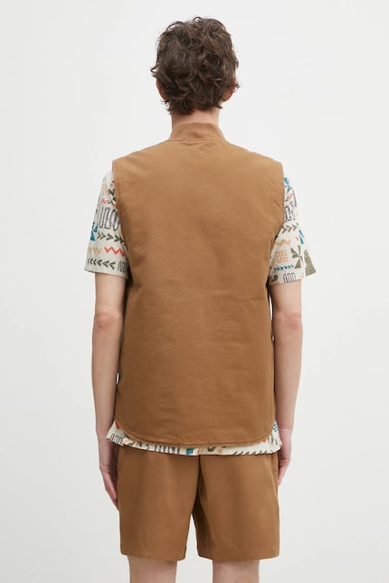 Carhartt WIP cotton vest Classic Vest men's brown color I026457