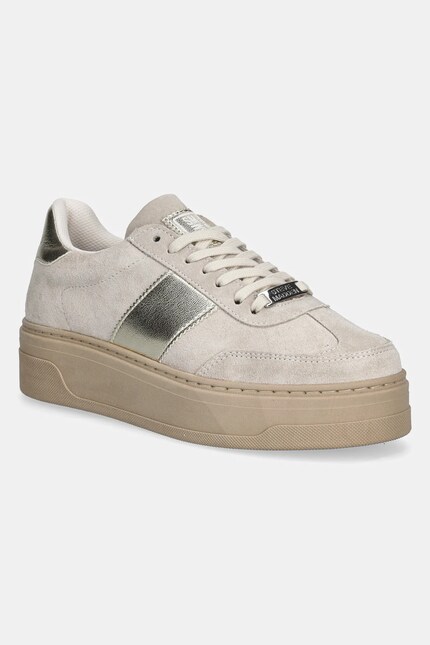 Steve Madden sneakers din piele intoarsă Moxy culoarea bej